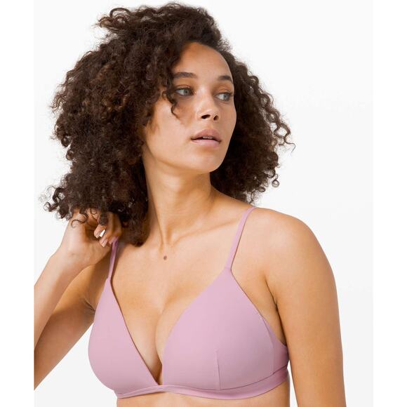 NWT LULULEMON Deep Sea Swim Top D Cup Size 6 Rose Mellow - Picture 2 of 9